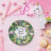 トロピカル・フルーツ|の緑の草木の夏のブライダルシャワー ペーパープレート (パーティー)