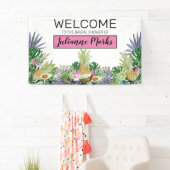 トロピカル・フルーツ|の緑の草木の夏のブライダルシャワー 横断幕 (インサイチュ)