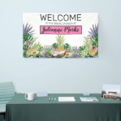 トロピカル・フルーツ|の緑の草木の夏のブライダルシャワー 横断幕 (トレードショー)