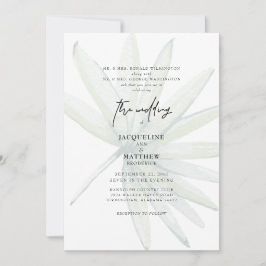 トロピカル フロント 両親 結婚式招待状 招待状 (正面)