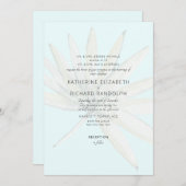 トロピカル フロンド アイス ブルー 両親の結婚式 招待状 (正面/裏面)