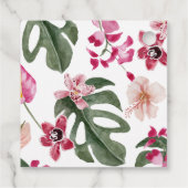 トロピカル フローラル ウェディング フェイバータグ (裏面)