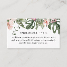 トロピカル フローラル エンクロージャー カード