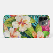 トロピカル フローラル オイルペイント風 Case-Mate iPhoneケース (裏面(横))