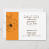 トロピカル フローラル ゴールドとブラウンの結婚式招待状 招待状 (裏面)