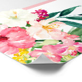 トロピカル フローラル サマー ブライダル シャワー フォト プロップ ポスター (角)