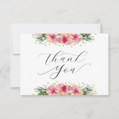 トロピカル フローラル サンクス カード (正面)