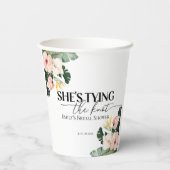 トロピカル フローラル シーズ・タイイング・ザ・ノット ブライダル シャワー 紙コップ (裏面)