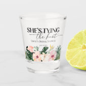 トロピカル フローラル シーズ タイング ザ ノット ブライズ シャワー ショットグラス (正面)
