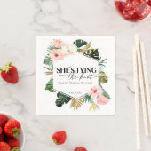 トロピカル フローラル シーズ 彼女は結婚する ブライダル シャワー スタンダードカクテルナプキン (インサイチュ)