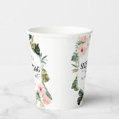 トロピカル フローラル シーズ 彼女は結婚する ブライダル シャワー 紙コップ (右)