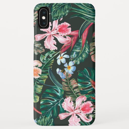 トロピカル フローラル シームレス デザイン Case-Mate iPhoneケース (裏面)
