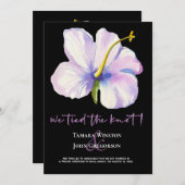 トロピカル フローラル タイド ザ ノット 挙式しました ビーチ 結婚式 招待状 (正面/裏面)