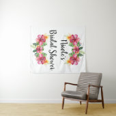 トロピカル フローラル ハイビスカス ボタニカル ルアウ 背景 タペストリー (インサイチュ(横))