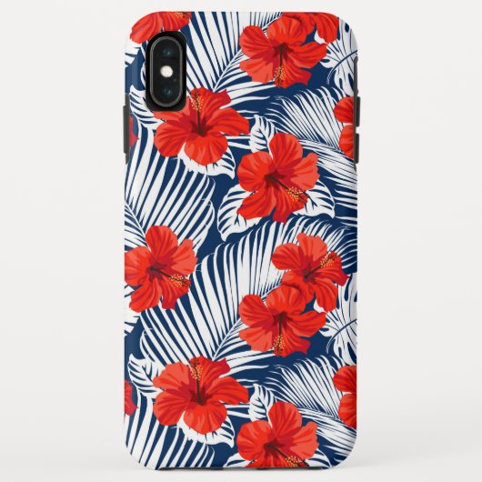 トロピカル フローラル ハイビスカス Case-Mate iPhoneケース (裏面)