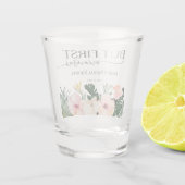 トロピカル フローラル バットファースト ミモザ ブライダル シャワー ショットグラス (裏面)