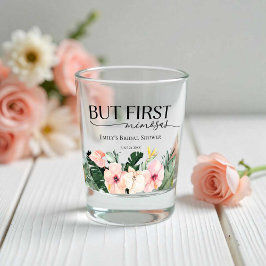 トロピカル フローラル バットファースト ミモザ ブライダル シャワー ショットグラス