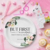 トロピカル フローラル バット ファースト ミモサ ブライダル シャワー ペーパープレート (パーティー)