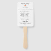 トロピカル フローラル ブーケ ウェディング プログラム ハンドファン (裏面)