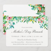 トロピカル フローラル マザーズデー ブランチ ご招待 招待状 (正面/裏面)