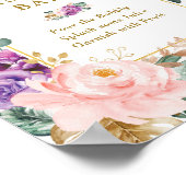 トロピカル フローラル ミモザ バー ウェディング ブライズ シャワー ポスター (角)