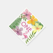 トロピカル フローラル ルアウ 1歳 誕生日 スタンダードカクテルナプキン (角)