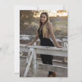 トロピカル フローラル レイ 卒業写真 BBQ パーティー 招待状 (裏面)