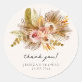 トロピカル フローラル ヴィンテージ サンクス ラウンドシール (正面)