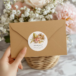 トロピカル フローラル ヴィンテージ サンクス ラウンドシール