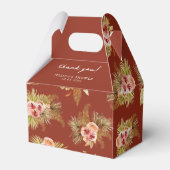 トロピカル フローラル ヴィンテージ ブライダル シャワー フェイバーボックス (裏面サイド)