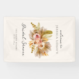 トロピカル フローラル ヴィンテージ ブライダル シャワー 横断幕