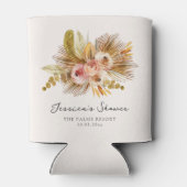 トロピカル フローラル ヴィンテージ ブライダル シャワー 缶クーラー (裏面)