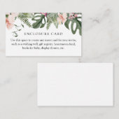 トロピカル フローラル 封入カード エンクロージャーカード (正面/裏面)