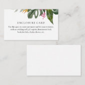 トロピカル フローラル 封入カード エンクロージャーカード (正面/裏面)