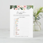 トロピカル ブライダル シャワー絵文字ピクショナリー カード (スタンド正面)