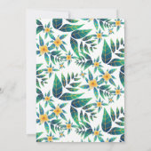 トロピカル ブライダル シャワー ハイビスカス フラワーズ 招待状 (裏面)