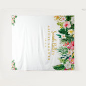 トロピカル ブライダル シャワー バックドロップ, フォトブース プロップ タペストリー (正面(横))