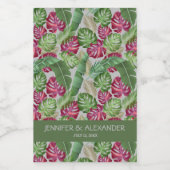 トロピカル ブライダル シャワー ミニ ワインラベル (シングルラベル)