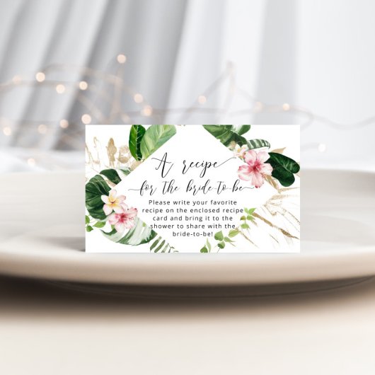 トロピカル ブライダル シャワー レシピ エンクロージャーカード