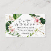 トロピカル ブライダル シャワー レシピ エンクロージャーカード (正面)