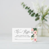 トロピカル ブライダル シャワー ワイン ラッフル ゲーム エンクロージャーカード (スタンド正面)