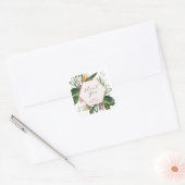 トロピカル ブライダル シャワー 感謝 スクエアシール (封筒)