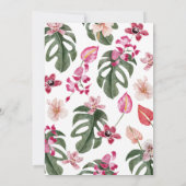 トロピカル ブライダル シャワー 招待状 (裏面)