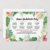 トロピカル ブライダル シャワー 行程 アロハ ご招待 招待状 (正面/裏面)