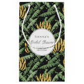 トロピカル ブラック バナナの葉の花嫁おさらい会 スモールペーパーバッグ (裏面)