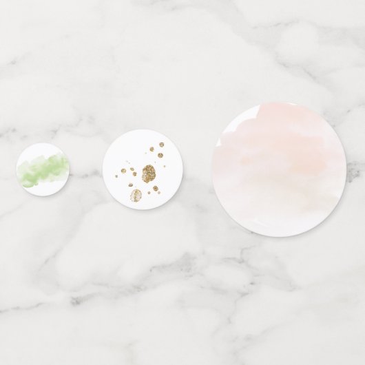 トロピカル ブラッシュ ピンク フラワーテーブル コンフェッティ (裏面)