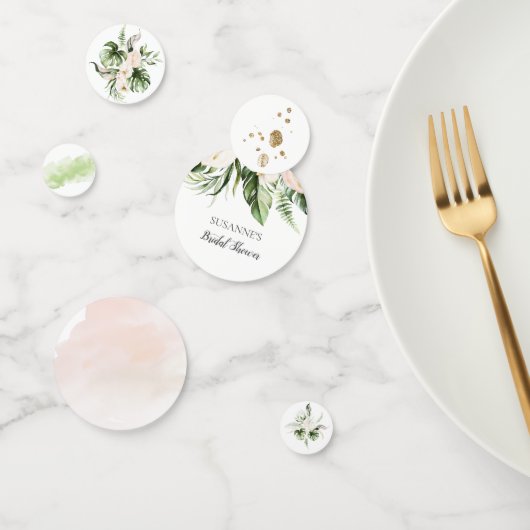 トロピカル ブラッシュ ピンク フラワーテーブル コンフェッティ (グループ)