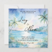 トロピカル ブリス ウェディング インビテーション (正面)