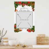 トロピカル ブリーズ フラワー ウェディング デイ フォト ブース ポスター (キッチン)