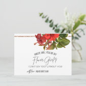 トロピカル ブリーズ 花嫁の花を飾る少女へのカードになります 招待状 (スタンド正面)